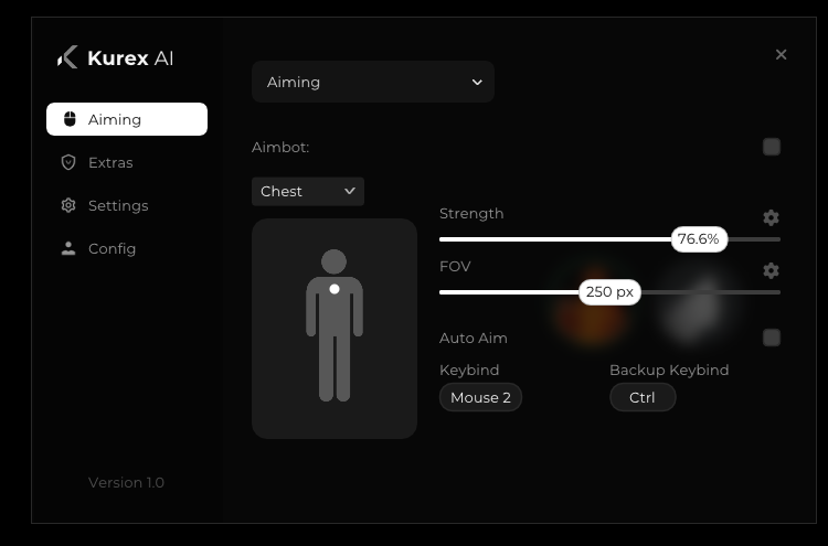 Kurex AI aiming interface
